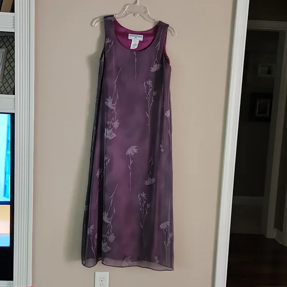 jessica howard dresses purple Jessica Howard Womens V Neck Embellished Evening Dress Purple 6